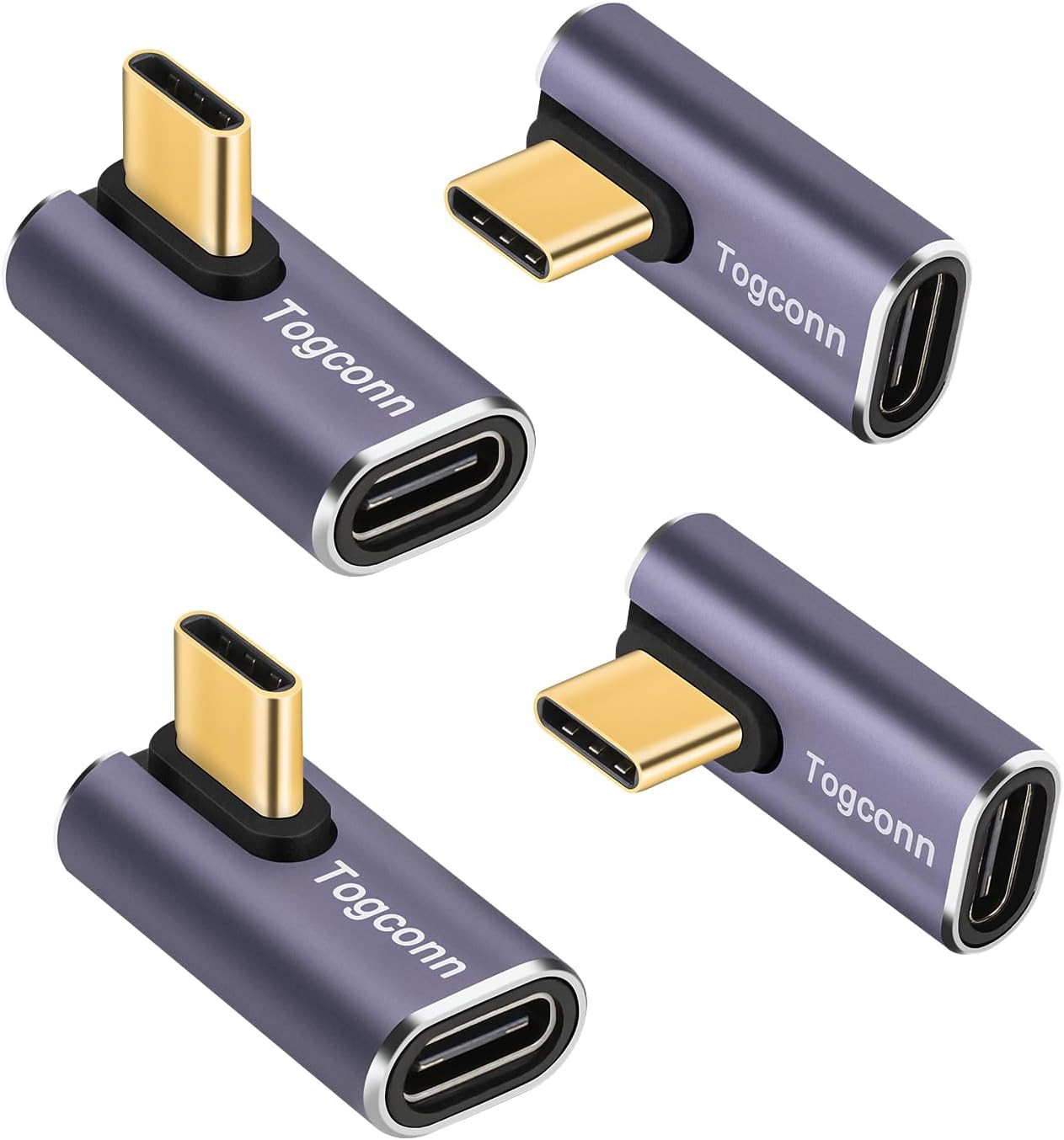 90 Degree Right Angle USB C Adapter , USB Type-C Male to Female Extender