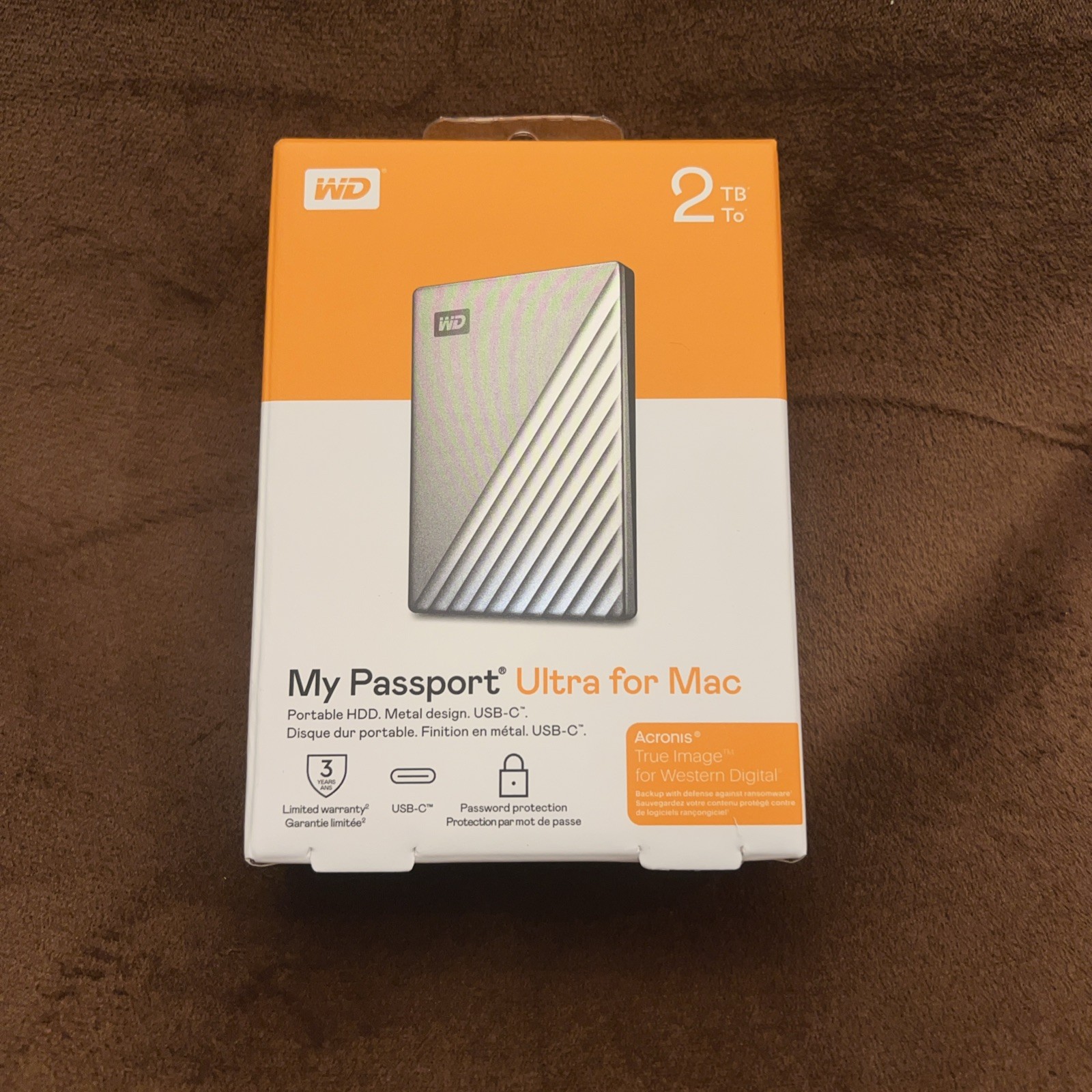 [NEW] - Western Digital My Passport Ultra For Mac 2TB Portable HDD - SILVER