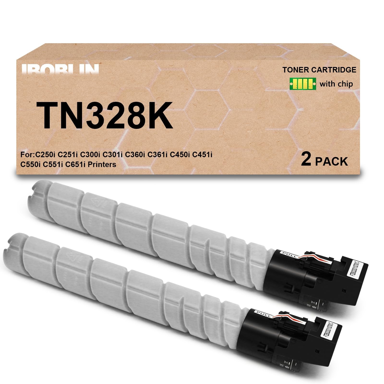 TN328K Black Toner Cartridge Replacement for Konica Minolta TN-328 TN-328K Toner