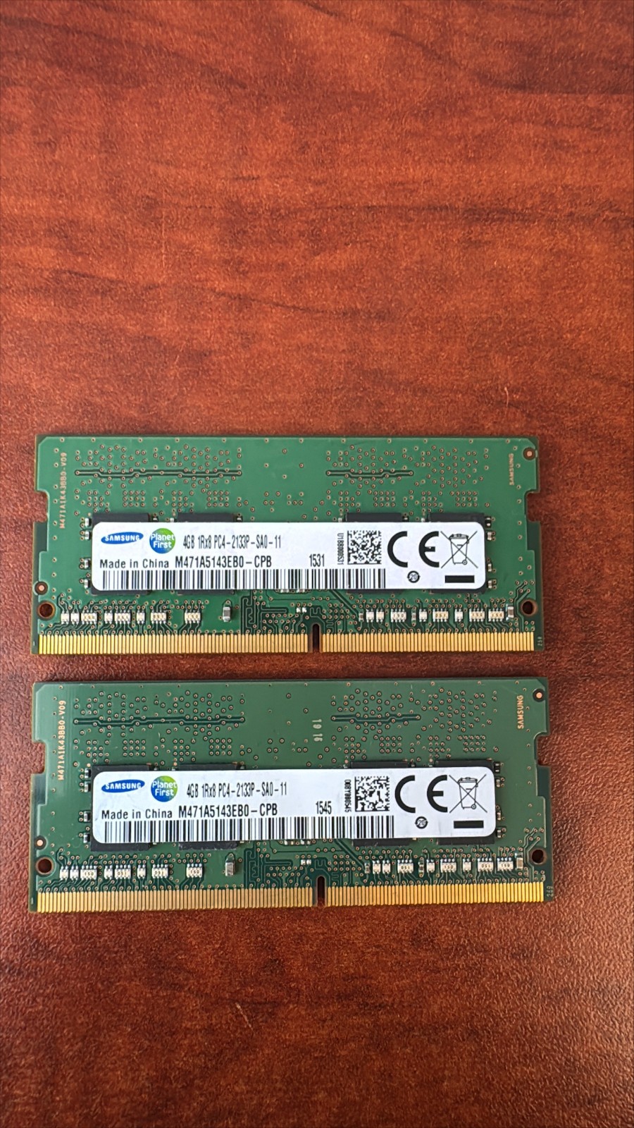 Samsung 8gb DDR4 (2x4gb sticks) for laptop