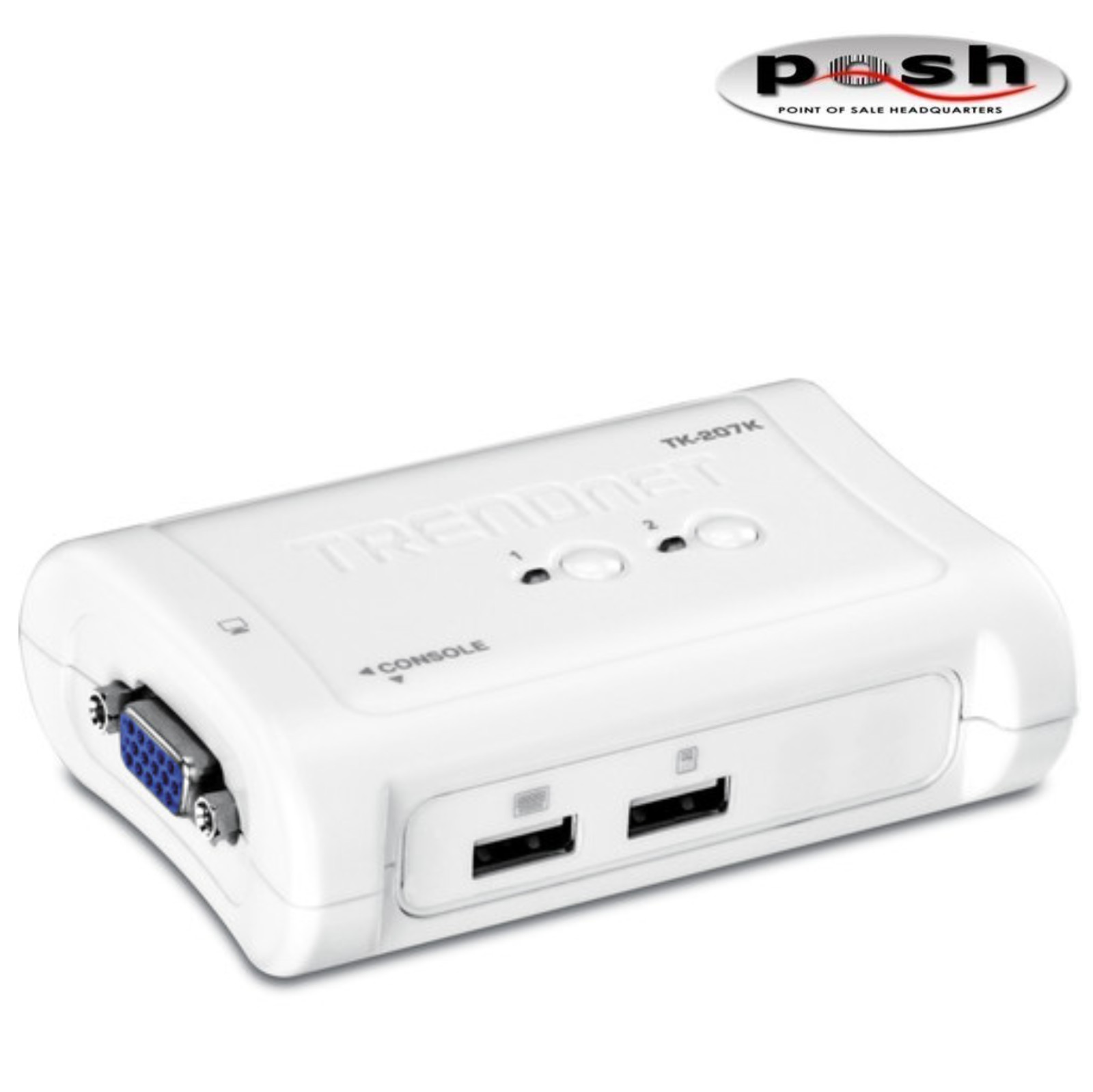 TRENDnet TK-207K 2-Port USB KVM Switch Kit with Cables – Brand New **Lot of 3**