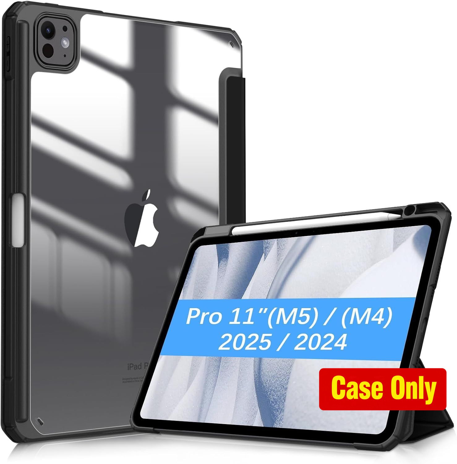Slim Case for iPad Pro 11-inch (M5/M4) 2024/2025, Clear, Lightweight