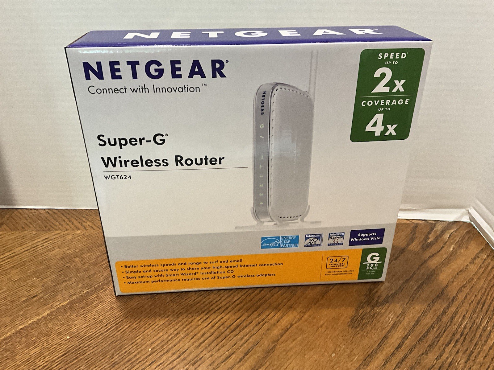 NETGEAR SUPER-G WIRELESS ROUTER WGT624 