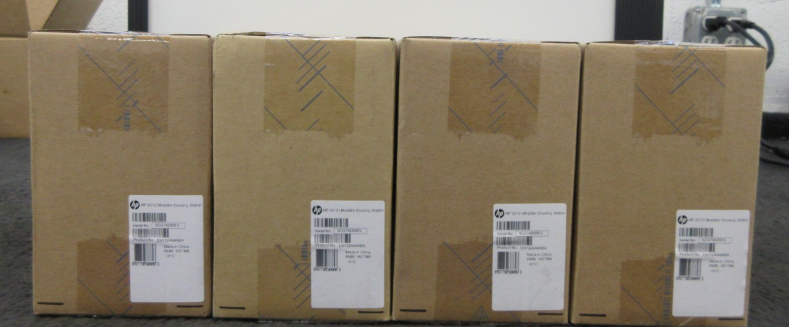 LOT OF 4 HP 2013 UltraSlim Docking Station D9Y32AA#ABA  NEW Sealed