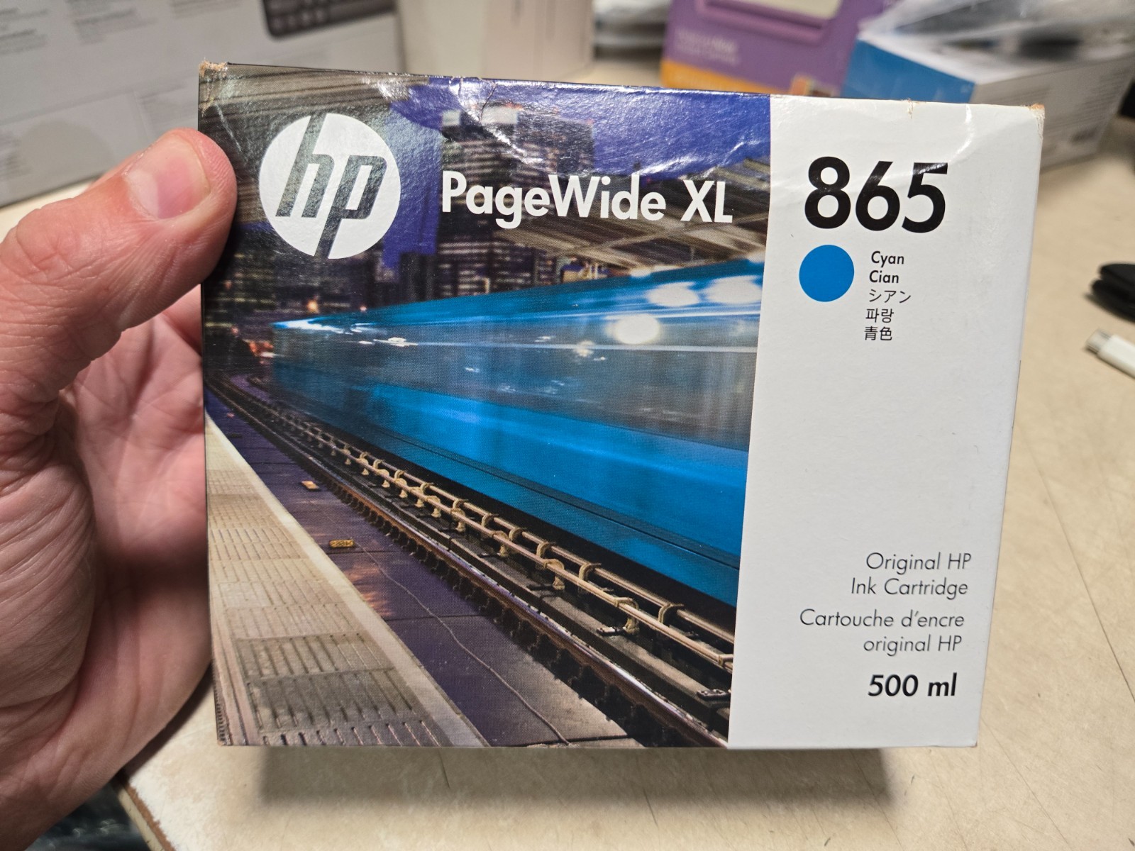 HP Pagewide XL865 Cyan Ink Cartridges  3ED85A SEALED EXP 2027
