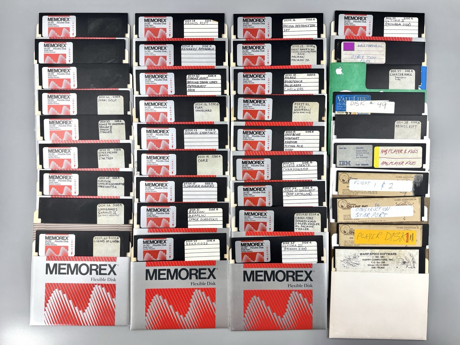SOLD AS IS Lot of 5.25" Floppy Disks w/ Games & Software? Commodore 64 Atari 800