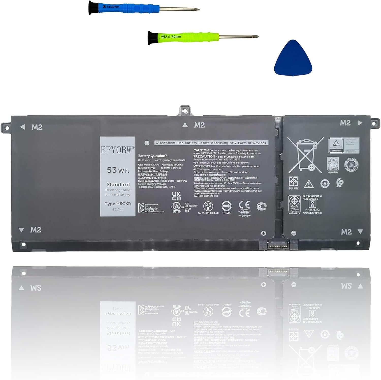 H5CKD Laptop Battery 53Wh 3360mAh 15V 0H5CKD JK6Y6