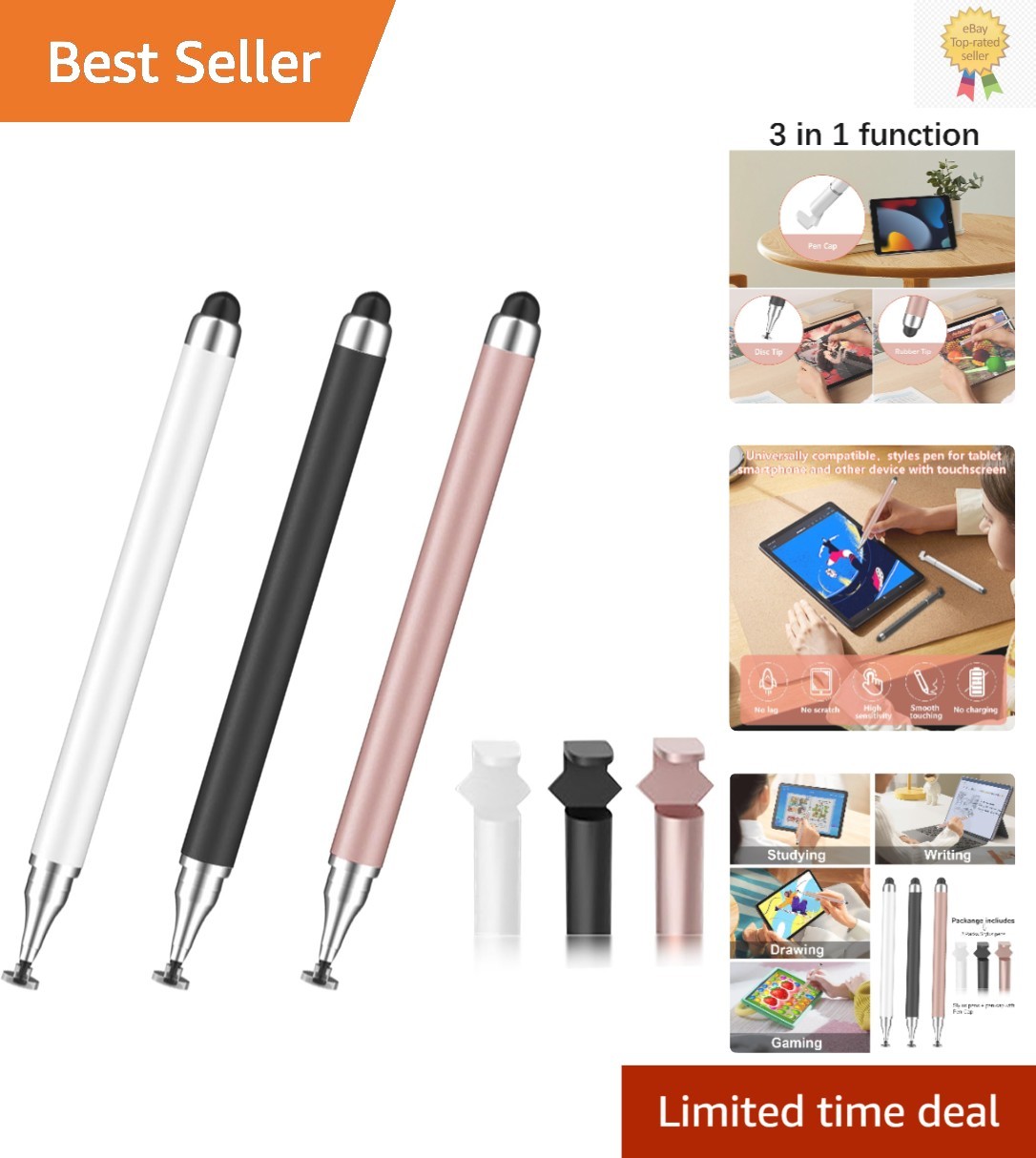 Universal Stylus Pen with High Sensitivity - Compatible with All Touchscreens