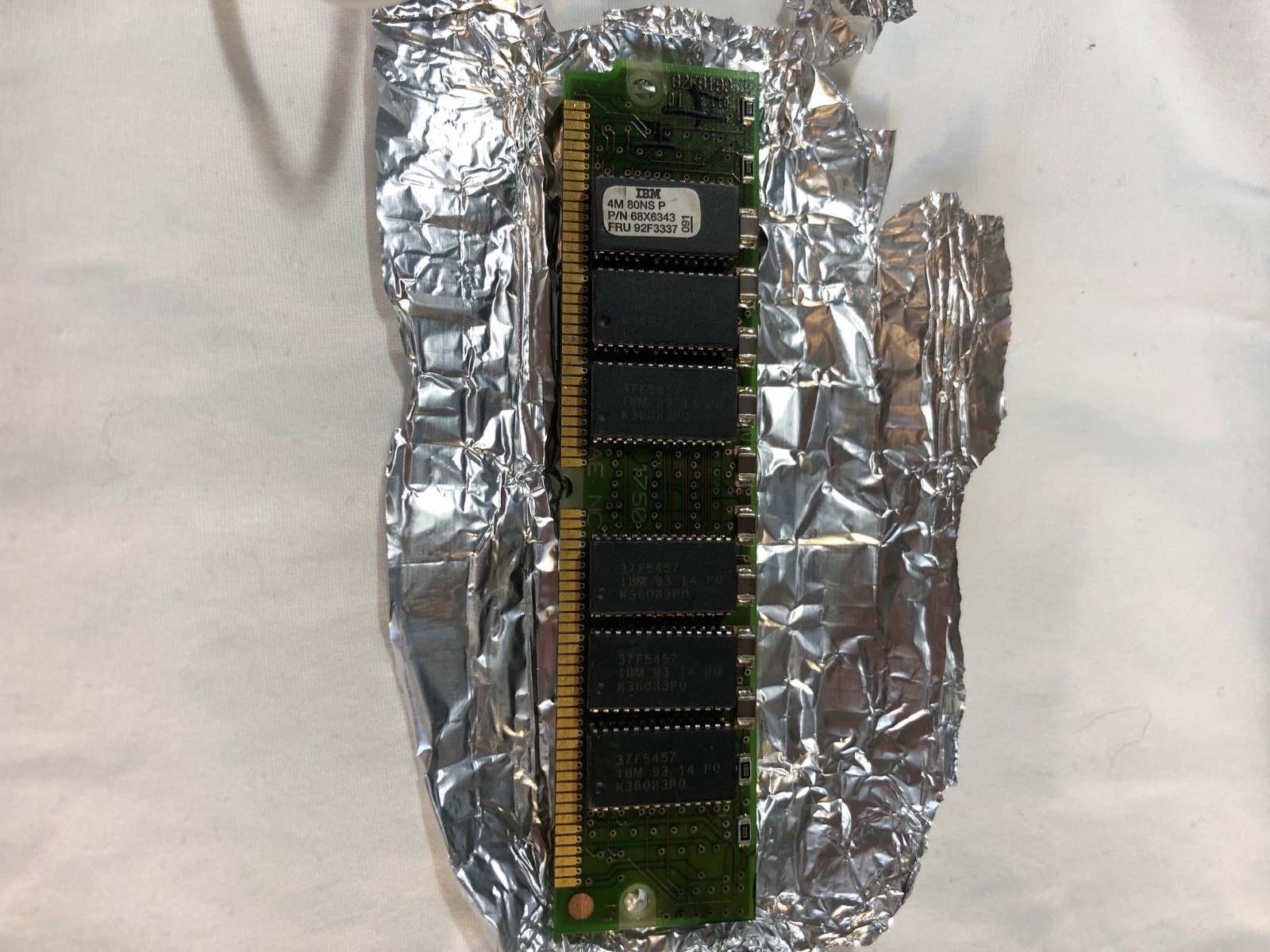 IBM 4MB SIMM 80ns PN 68X6343 FRU 92F3337 Vintage