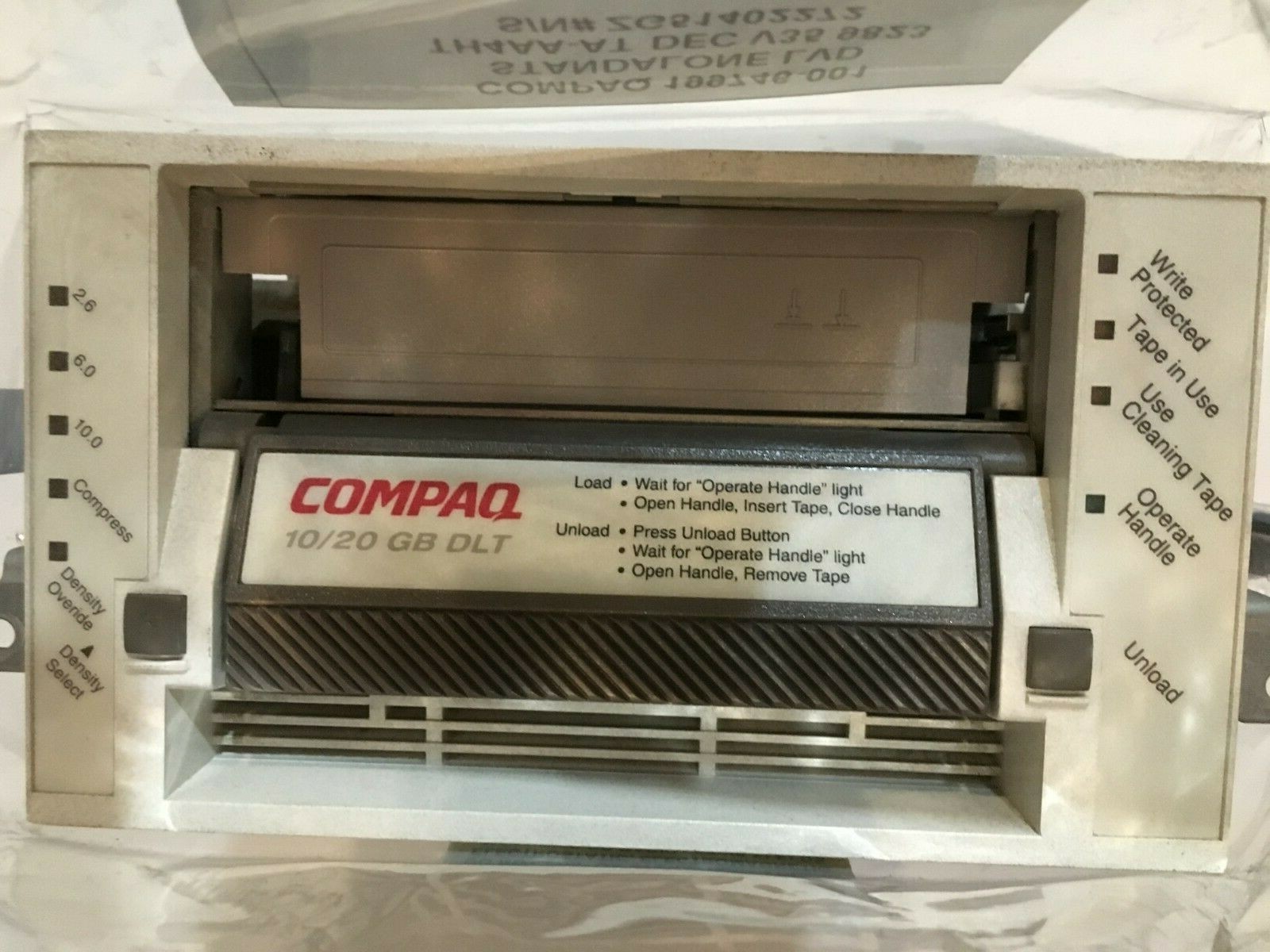 Compaq DLT2000 10/20 GB DLT Int. SE SCSI TAPE DRIVE TH3AA-AT  199746-001 DLTIII