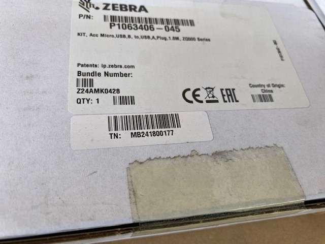 Zebra P1063406-045 USB Data Transfer Cable - USB Data Transfer Cable - Black