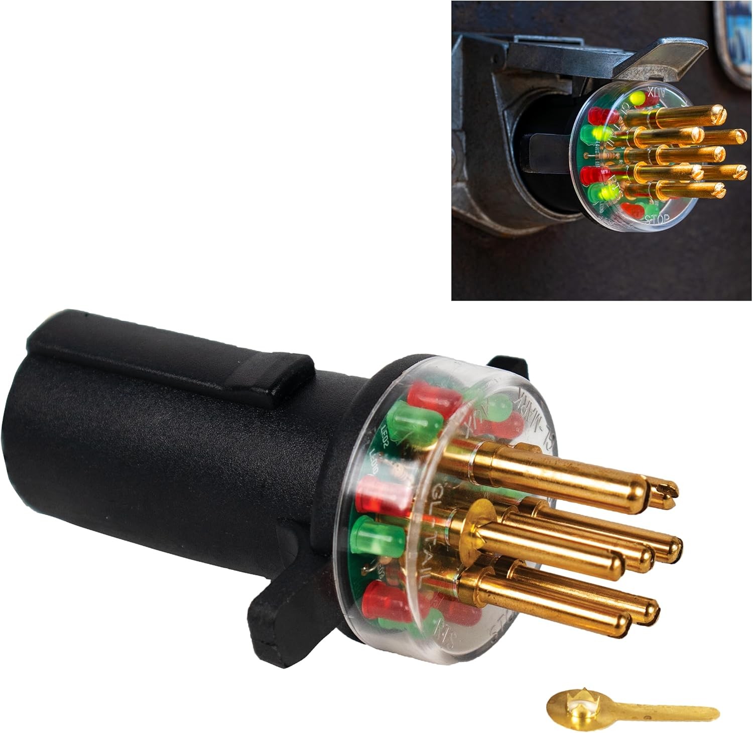 Innovative Products of America (7865L) 7-Way Round Pin Tractor Trailer Circuit C
