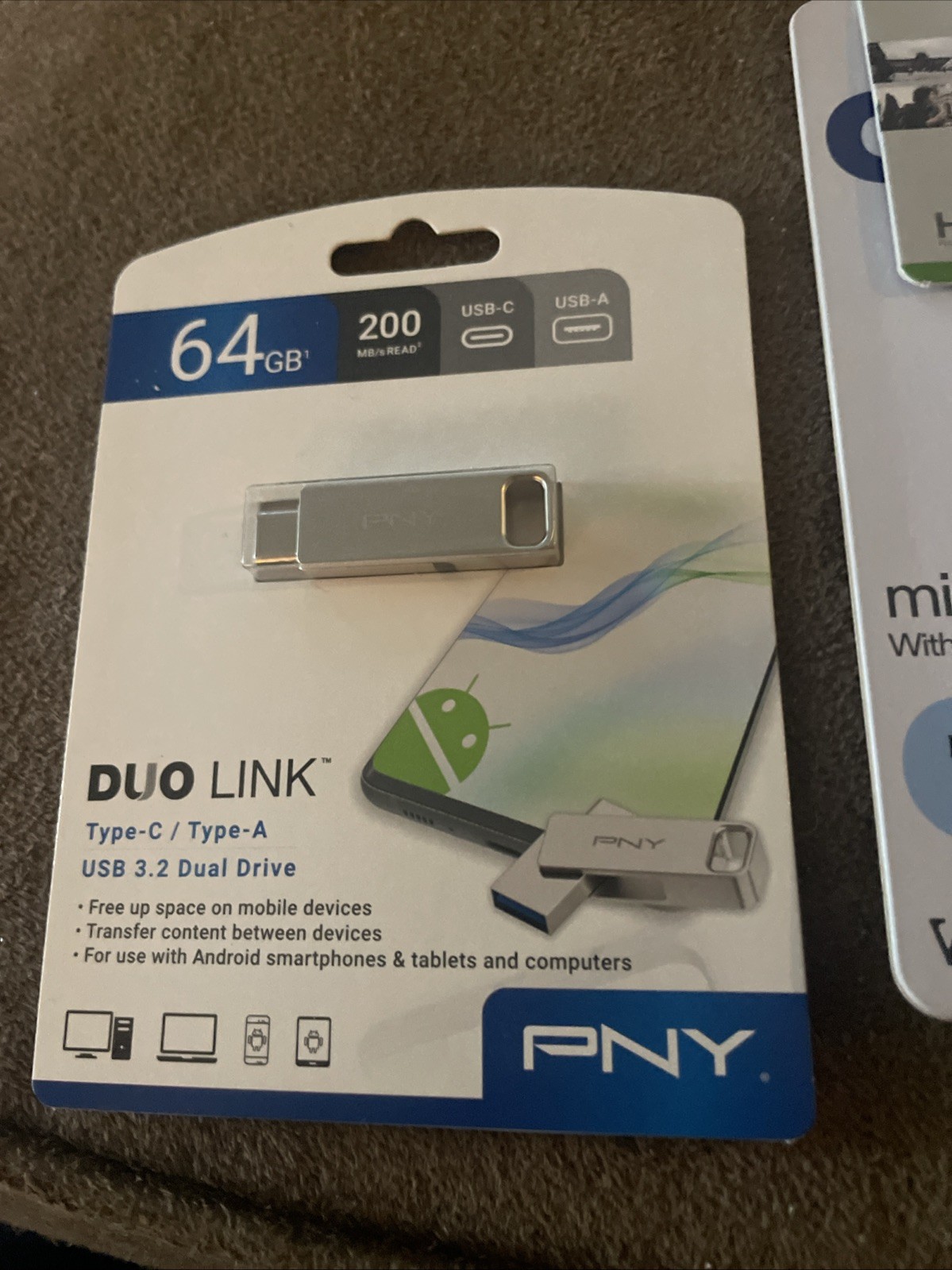 PNY 64GB DUO LINK USB 3.2 Type-C Dual  Drive