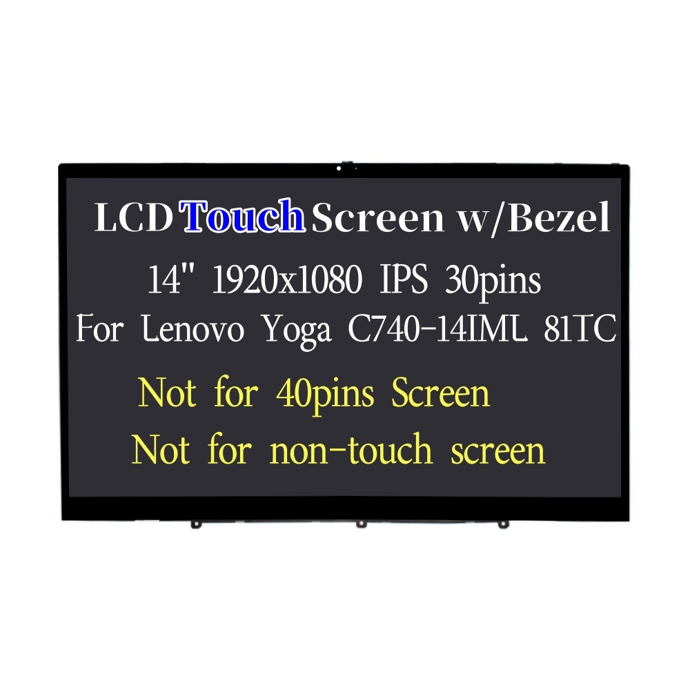 5D10S39587 For Lenovo Yoga C740-14IML 81TC FHD IPS LCD Touch Screen NV140FHM-N65