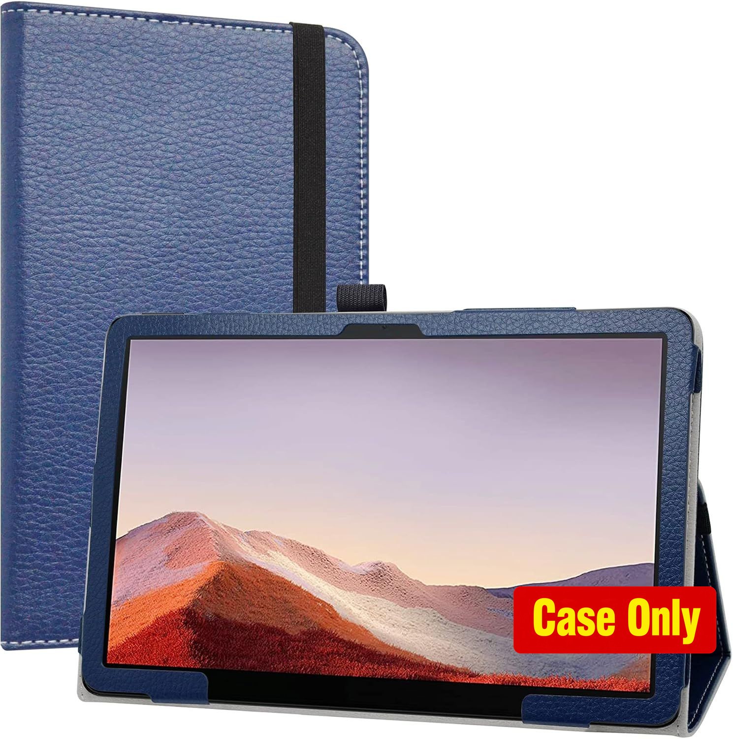 Case for TCL Tab Pro 5G, Premium PU Leather Slim Stand Cover, Blue