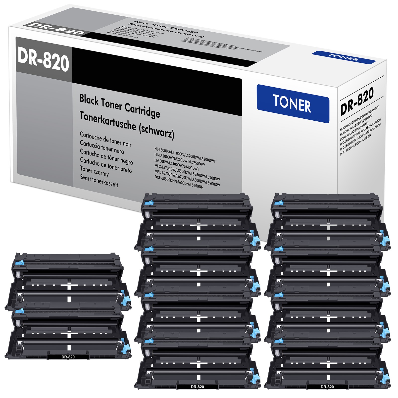 10PK DR820 DR850 Drum Fits For Brother TN850 DCP-L5500DN HL-L5000D MFC-L6750DW