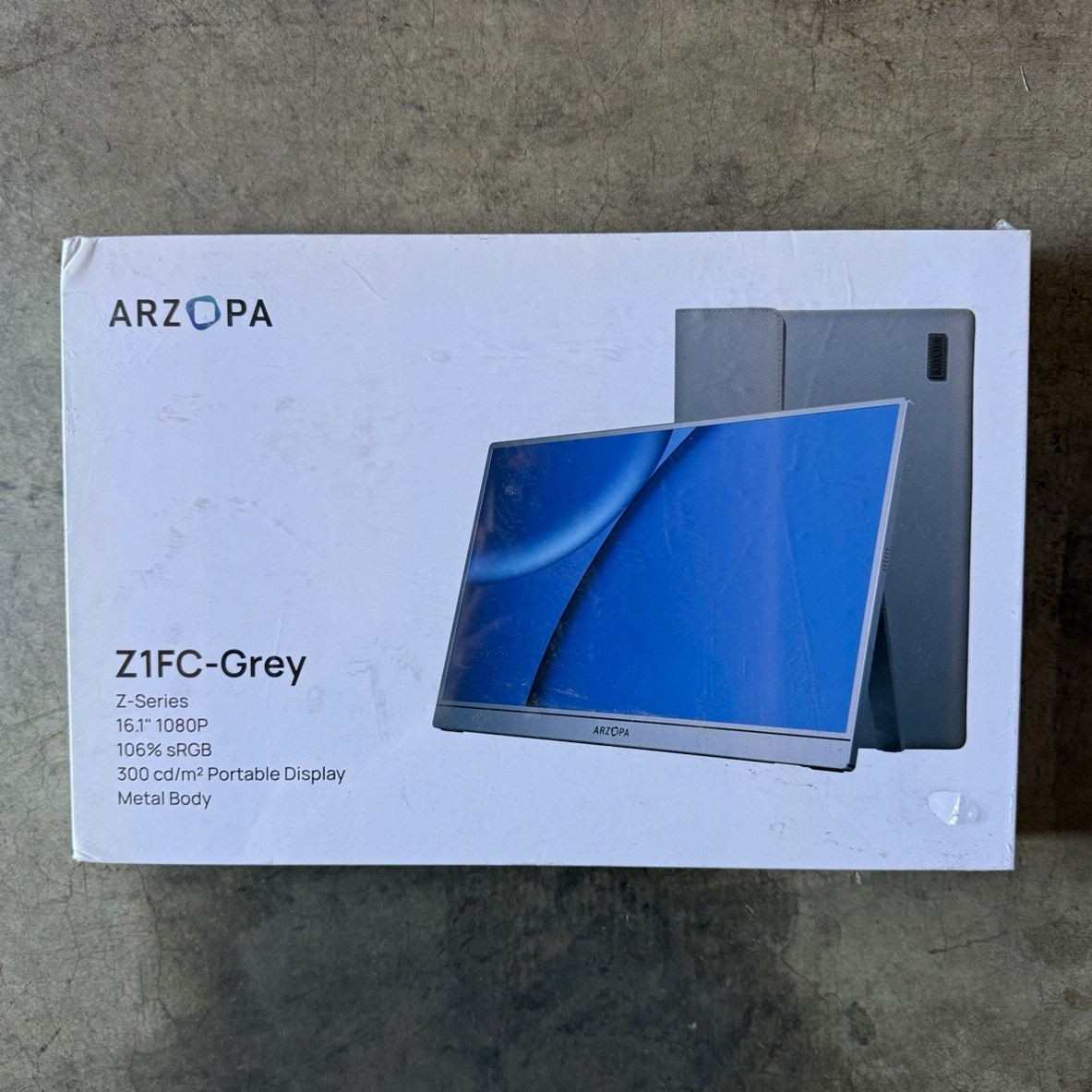 ARZOPA Z1FC-Grey 16.1in 1080P IPS 144Hz HDR Portable Monitor USB-C HDMI
