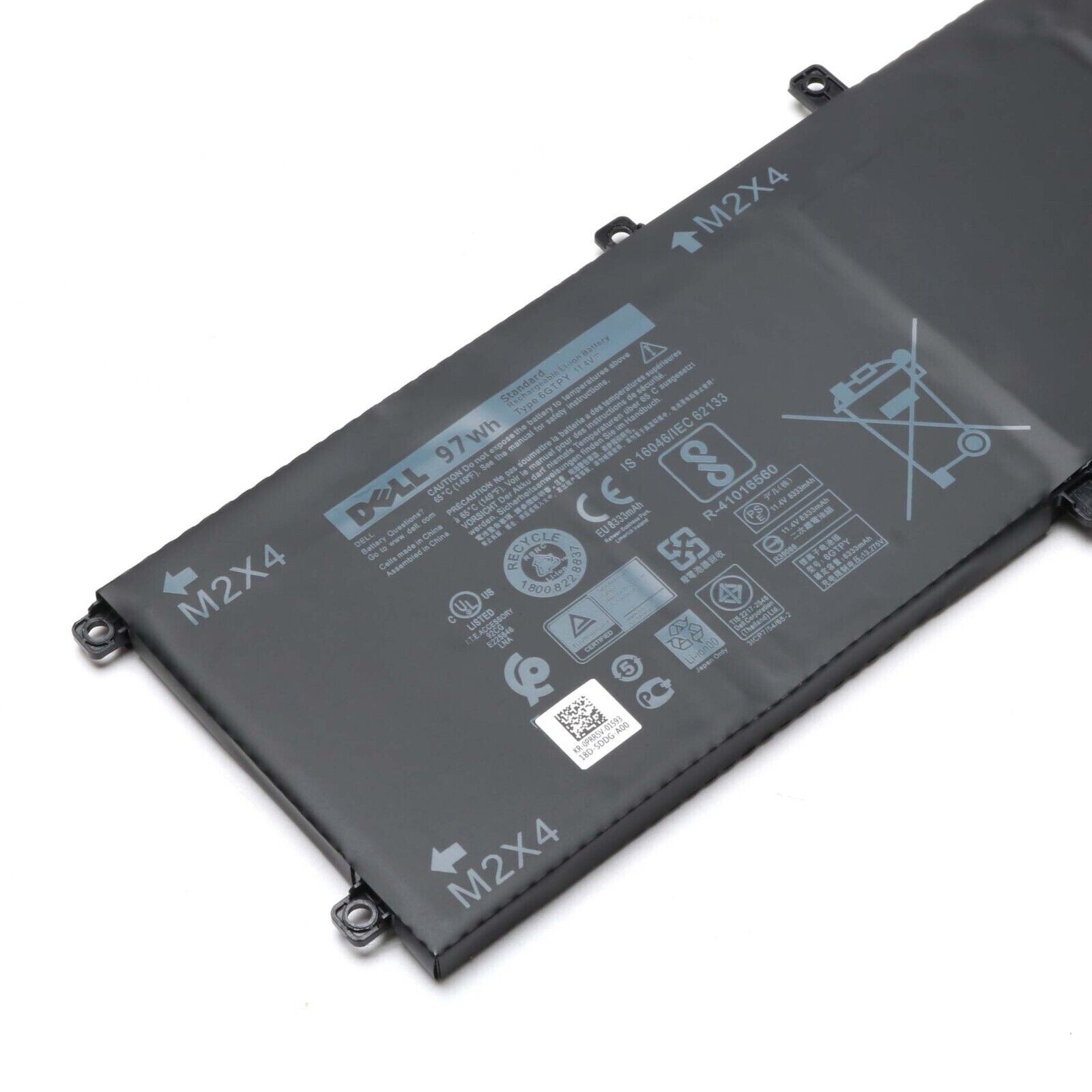 Genuine OEM 97Wh 6GTPY Battery For Dell Precision 5520 5530 XPS 15 7590 15 9550