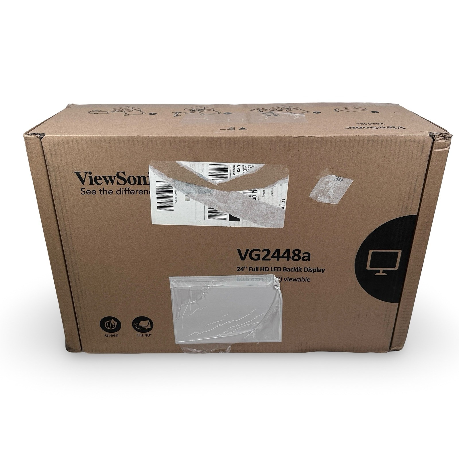 ViewSonic VG2448a 24 Inch Full HD LED Backlit Ergonomic Monitor New Sealed
