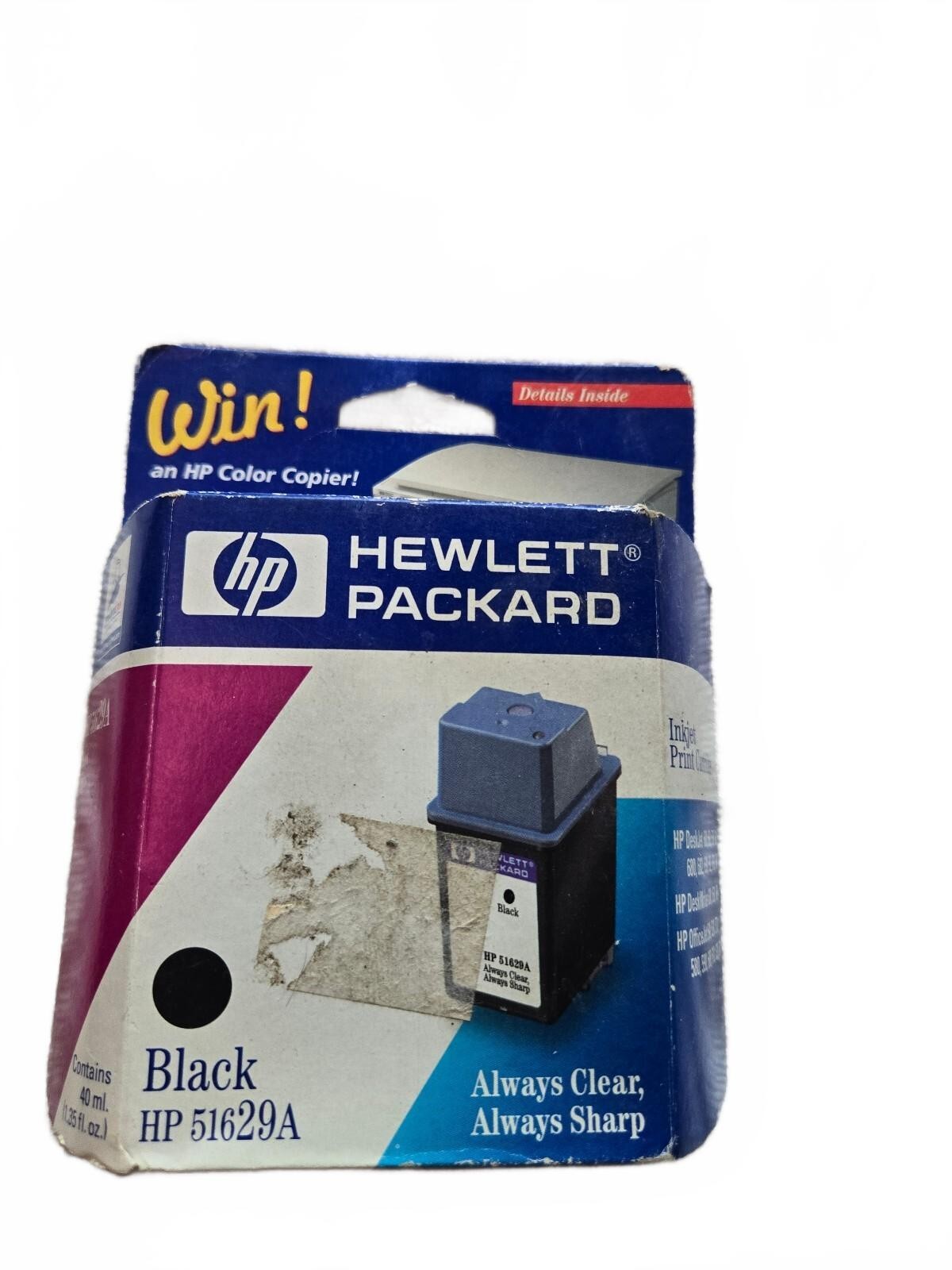 HP 51629A Black Inkjet Print Cartridge for DeskJet and OfficeJet Printers