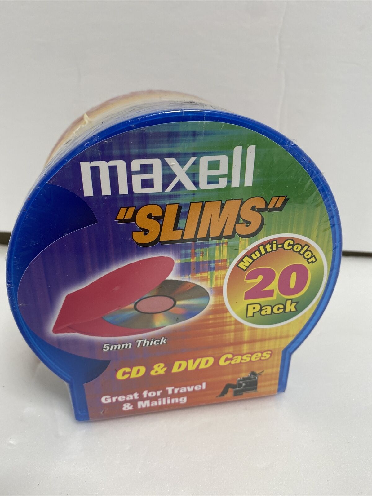 Maxell Cd-355 Multi-colored Slim Cd/dvd Clamshells (maxell Cd355) (190073)