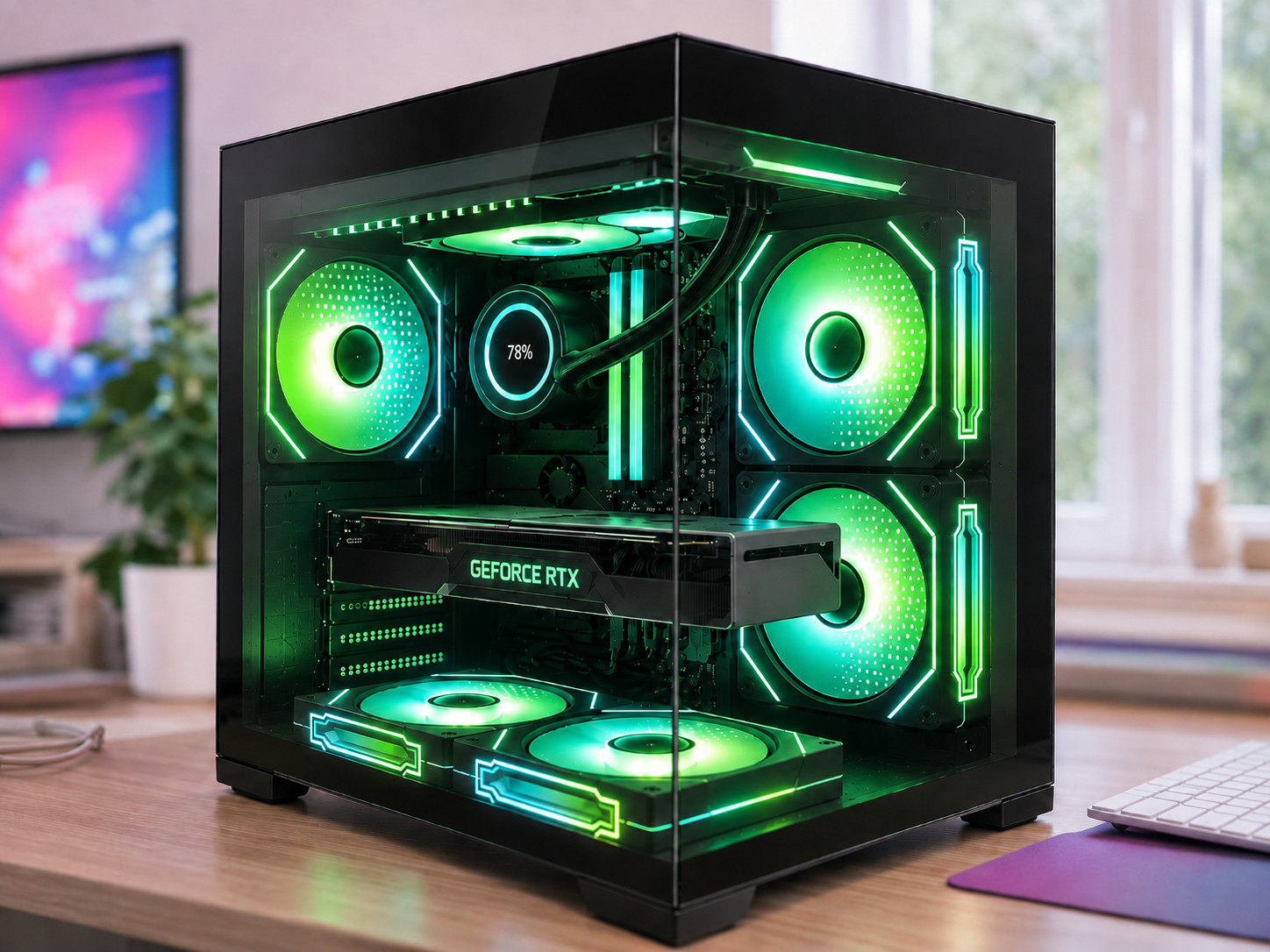 Gaming Desktop PC Intel Core i5-8500 32GB DDR4 1TB SSD RTX 5060 WiFi Win 11 PRO