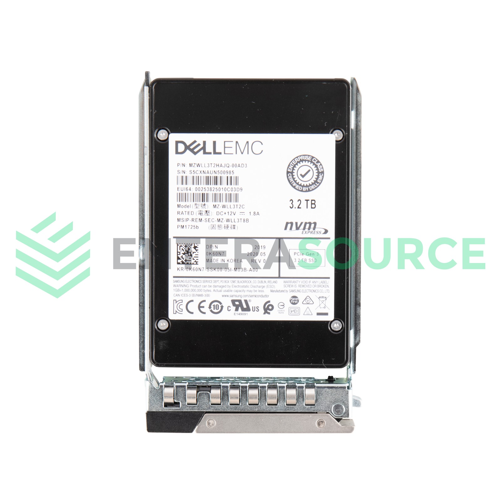Dell K60N7 3.2TB TLC NVMe SSD 2.5" Gen3 x4 MU Solid State Drive