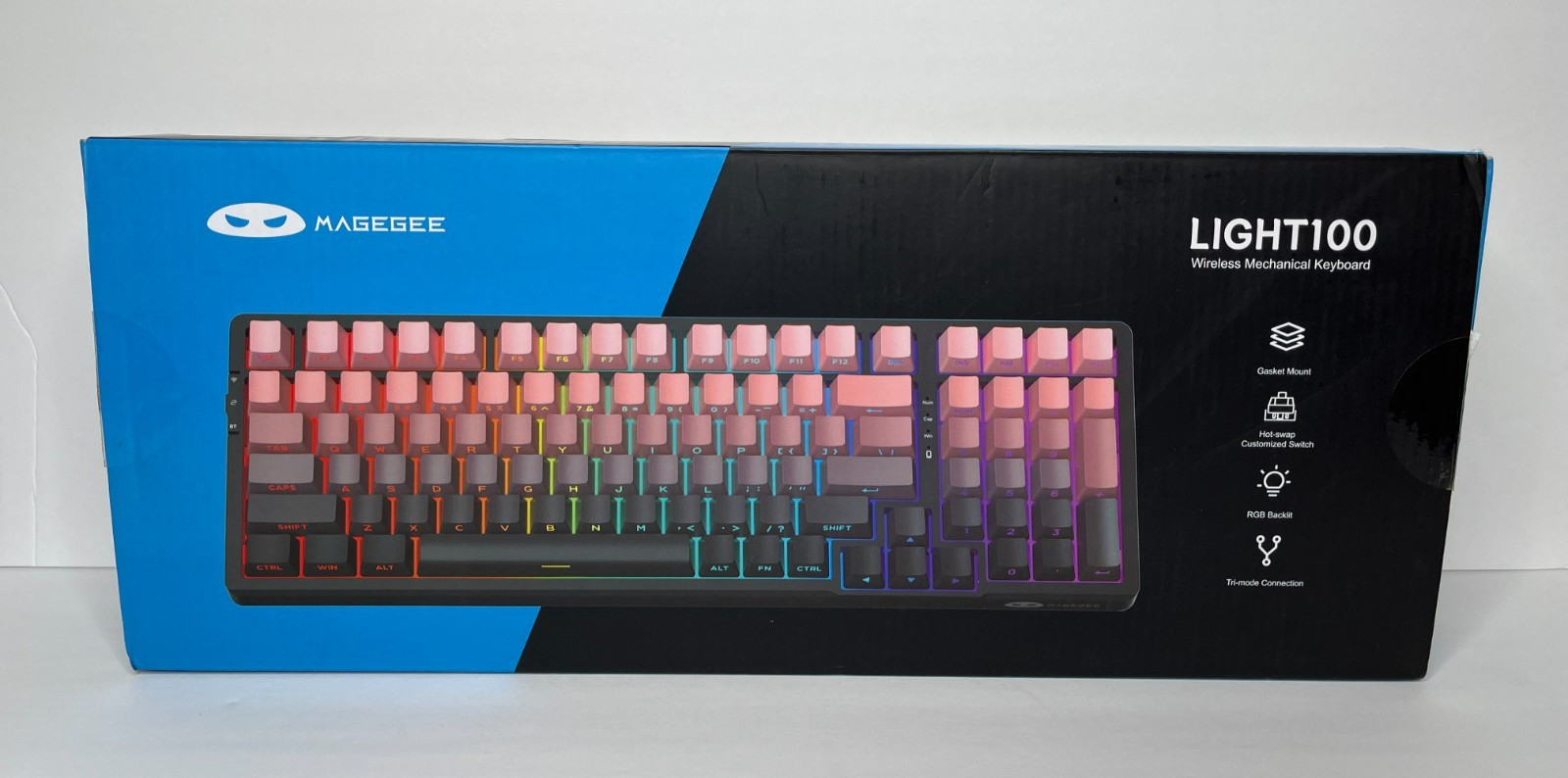 MageGee LIGHT 100 Wireless Creamy Keyboard 96% Hot Swappable Mechanical Keyboard