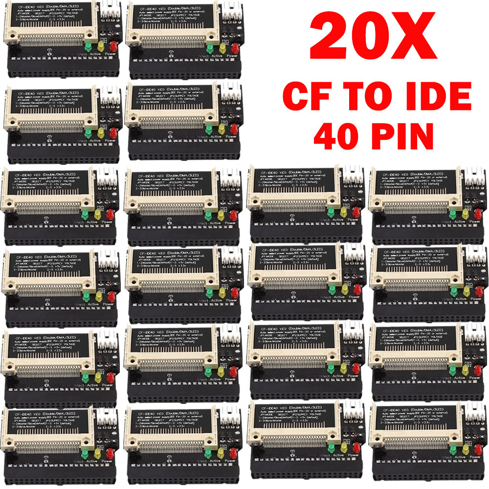 20X Compact Flash CF to 3.5 Female 40 Pin IDE Bootable Adapters Converter Card