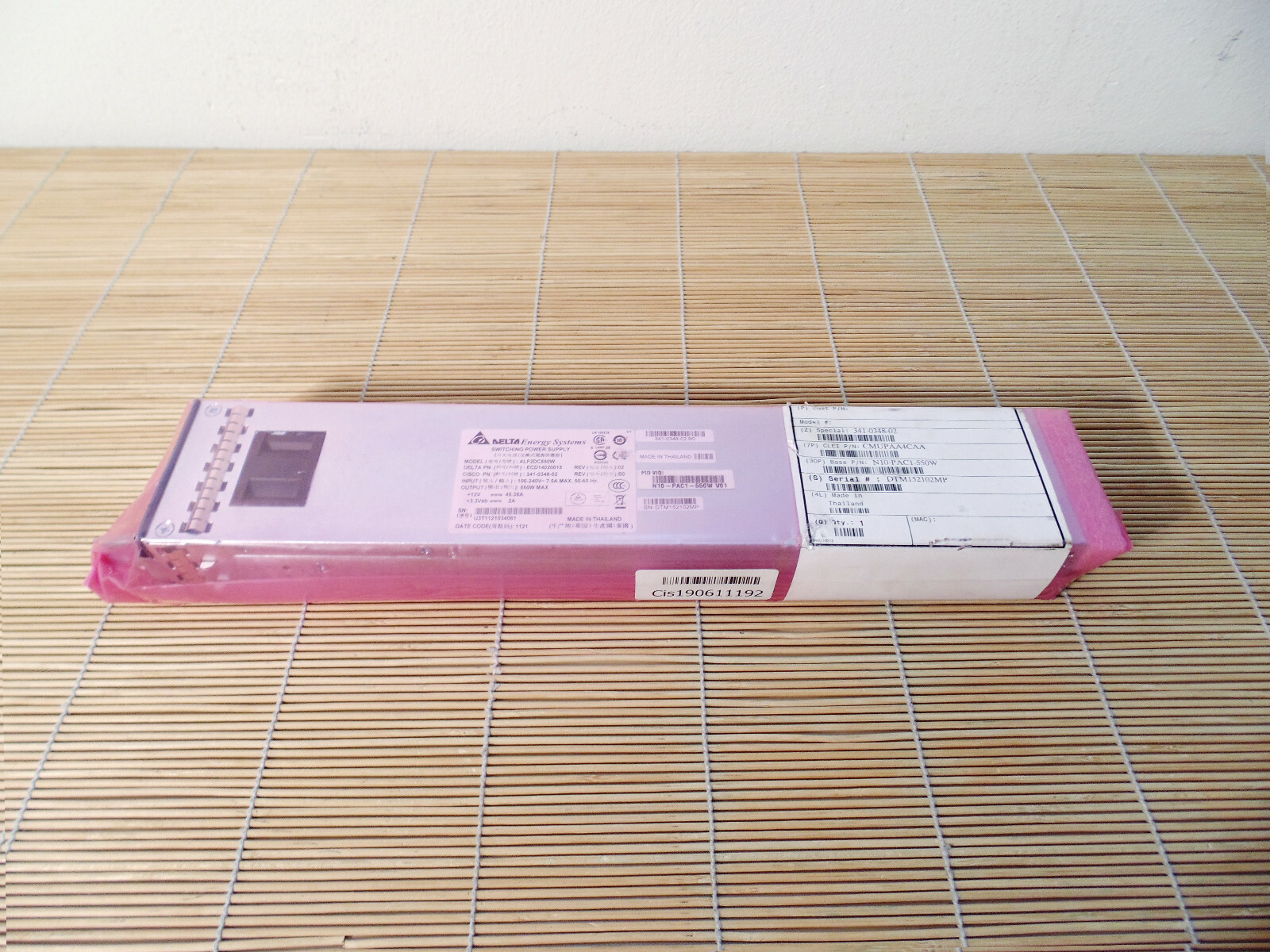 New Cisco N10-PAC1-550W 550W PSU for UCS 6120XP 100-240VAC New Sealed Antistatic