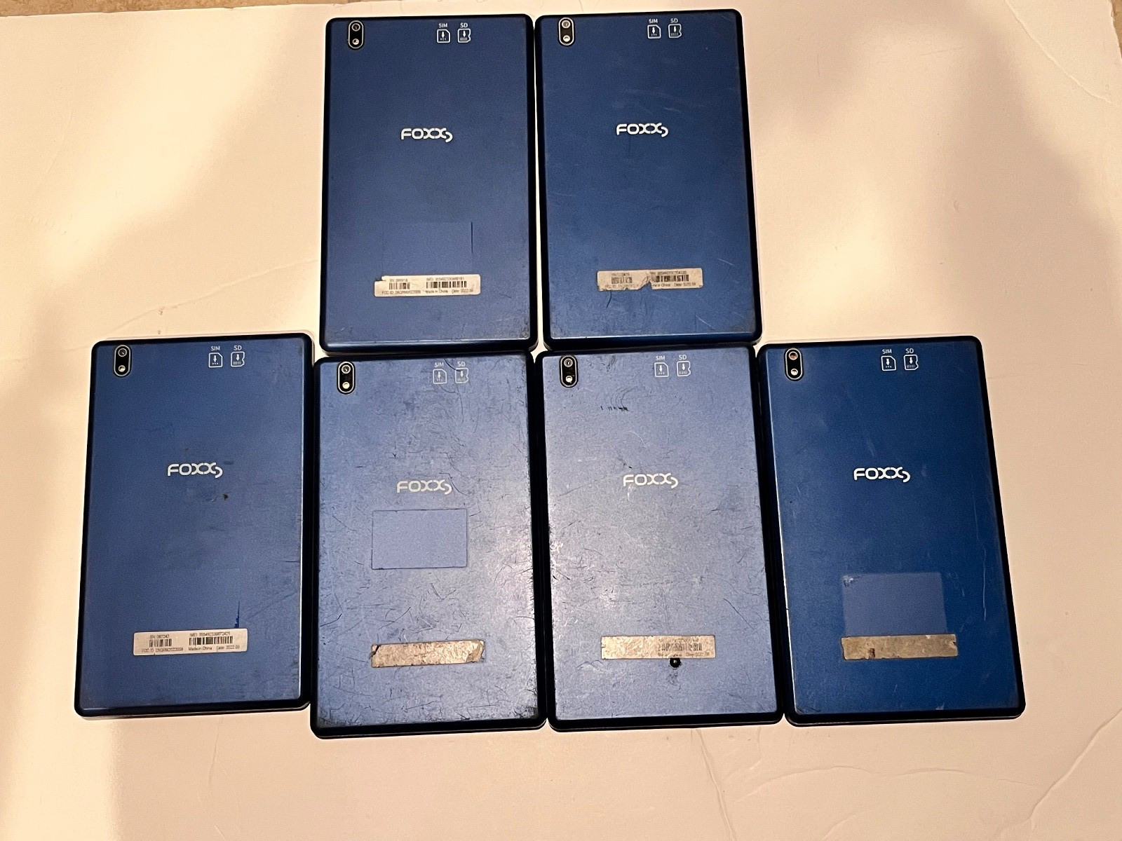Lot Bundle of 6 Foxx T8 Pro  (Various Condition) Tablets - FOR PARTS