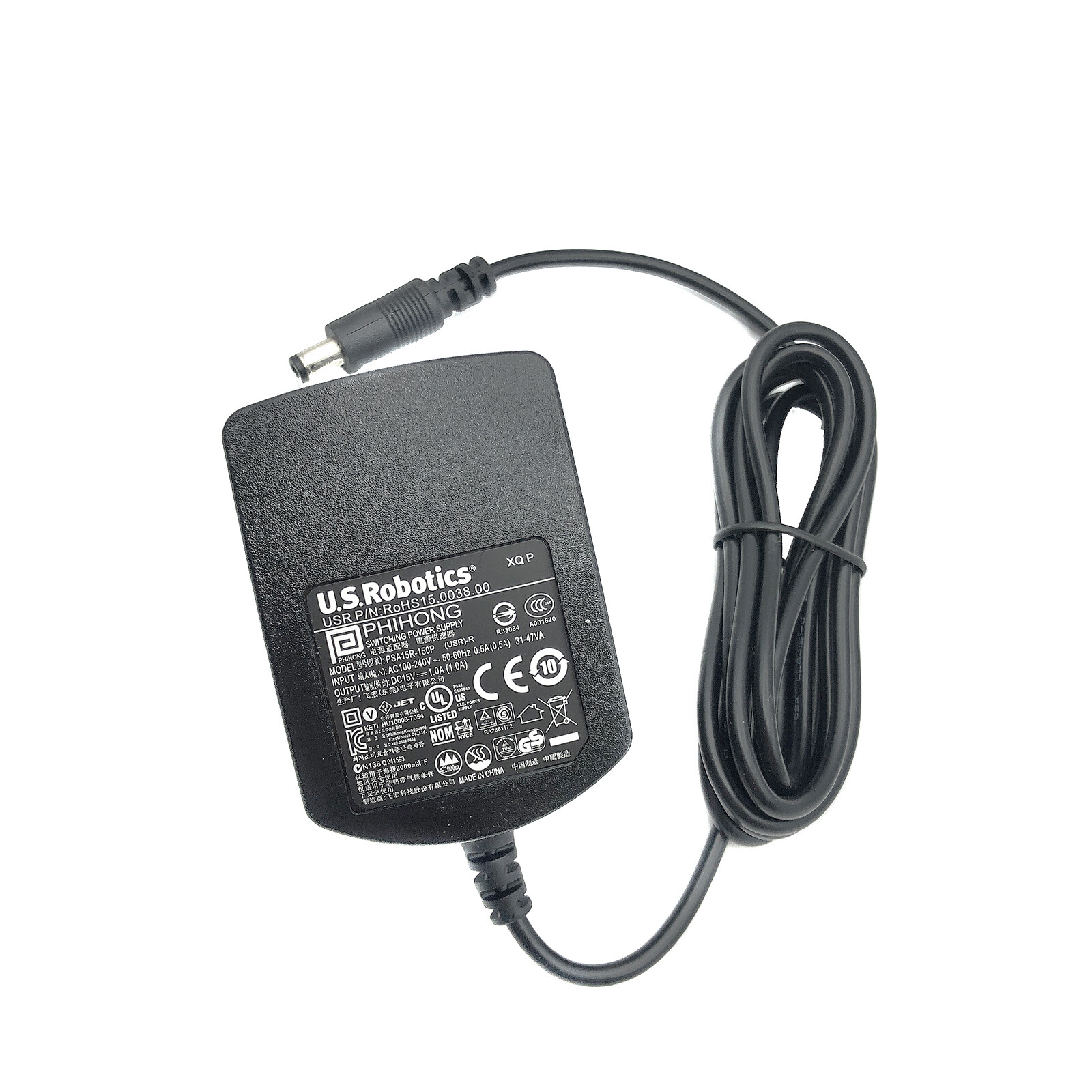 Genuine U.S. Robotics Ro15.0038.00 Phihong PSA15R-150P 15V 1A Wall Adaptor 15W