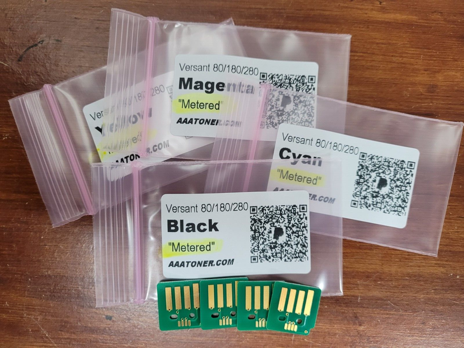 4 Toner Chip for Xerox Versant 80, 180, 280 Press Refill (1638 - 41)