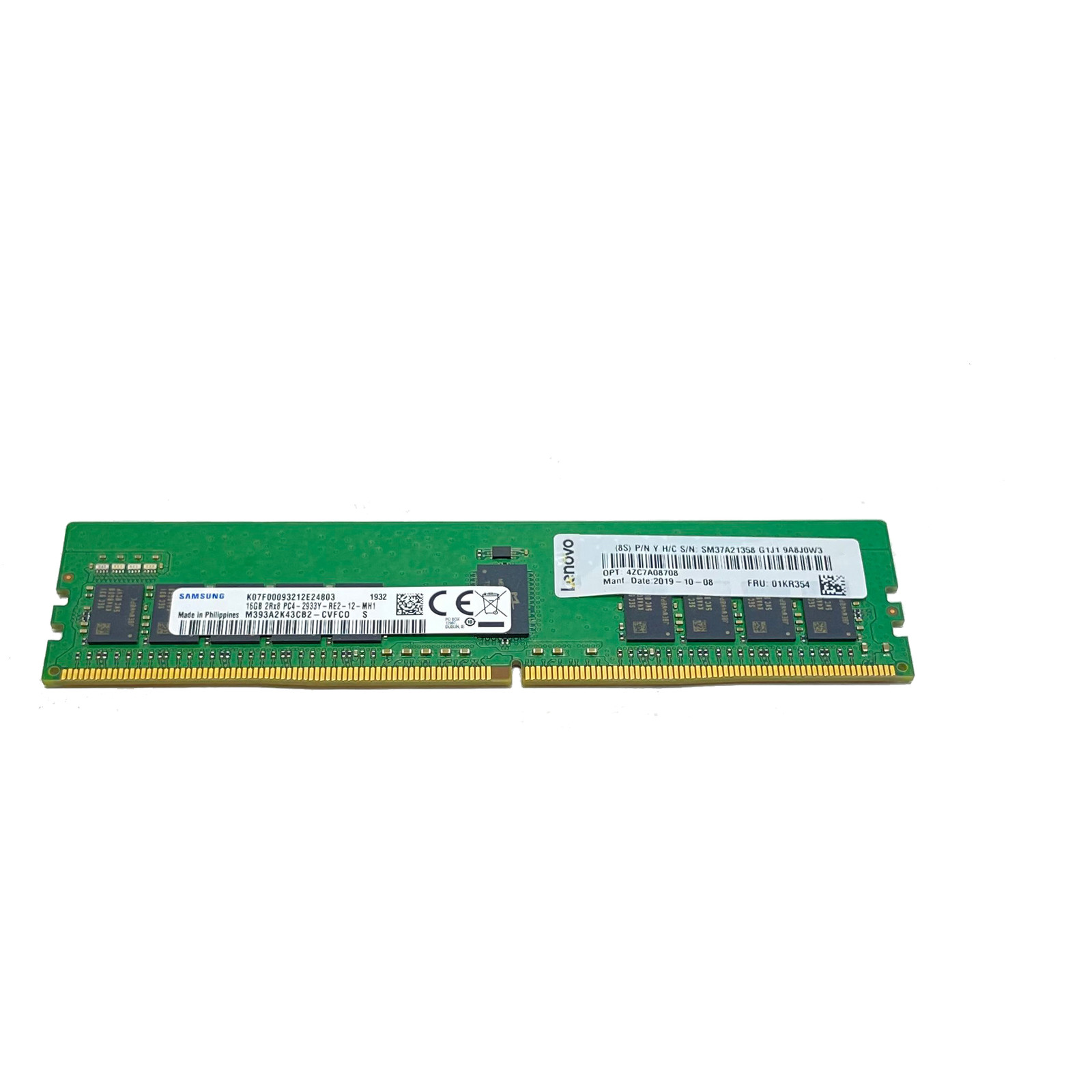 Samsung 16GB 2Rx8 PC4-2933Y-R DDR4 RDIMM ECC Memory M393A2K43CB2-CVF