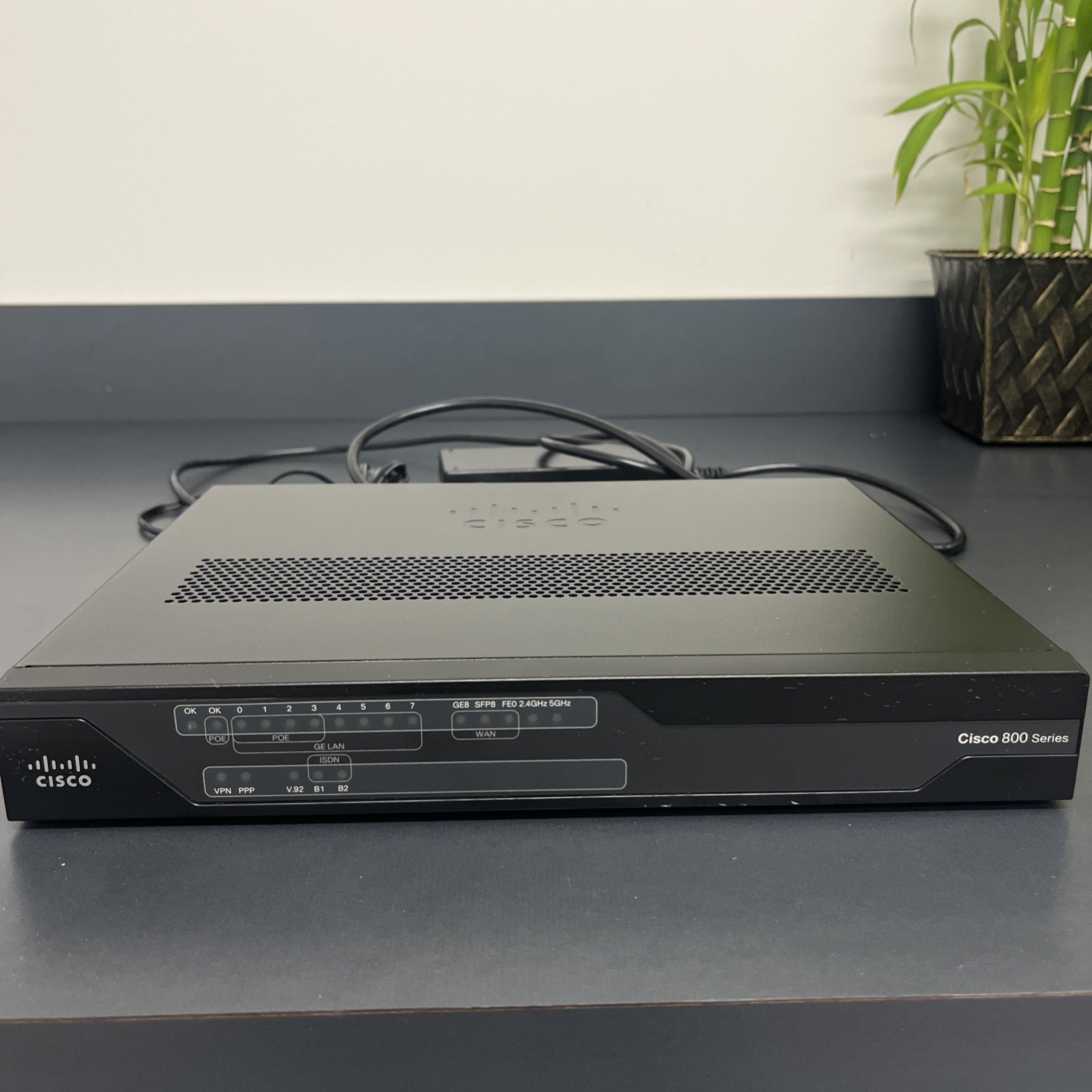 Cisco C891FW-A-K9 Integrated Services Router,  POE 800-IL-PM-4 & power supply.