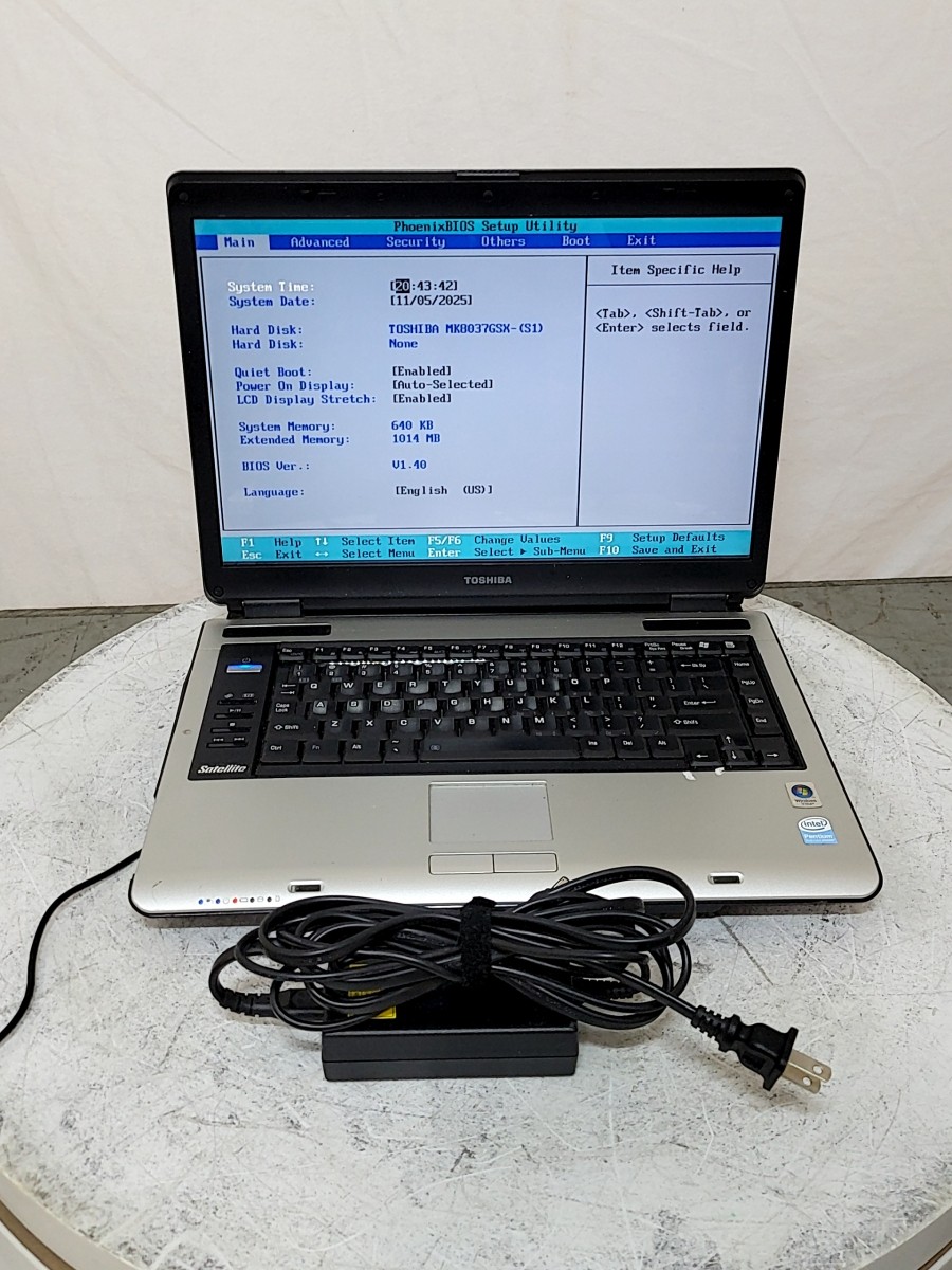 TOSHIBA SATELLITE A135-S4677 Laptop Pentium Dual-Core T2080 1GB 80GB SEE NOTES