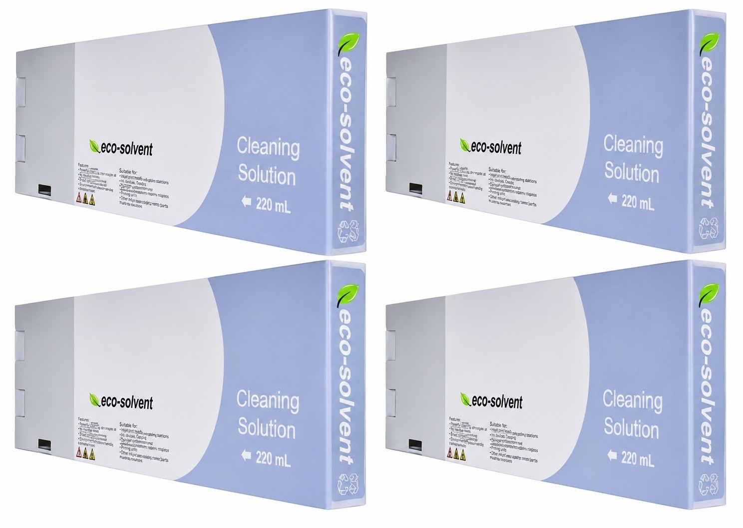 4 x PREMIUM COMPATIBLE MUTOH ECO SOLVENT CLEANING CARTRIDGE 220ML