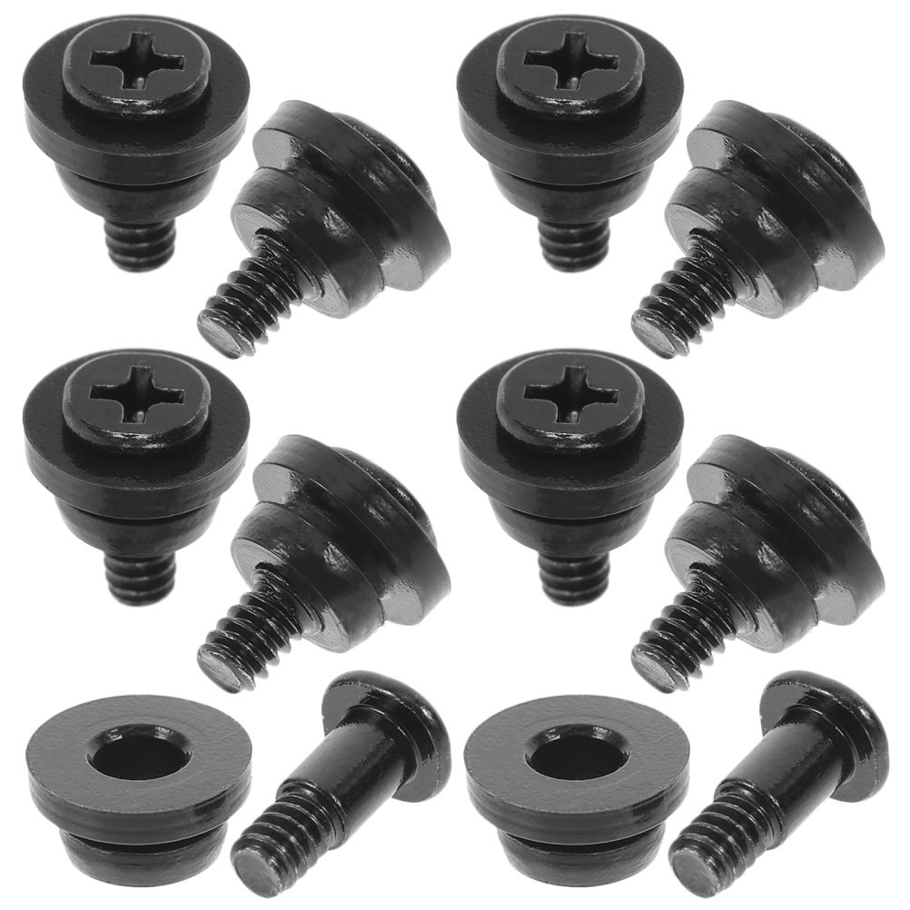 10Pcs Durable Iron Hard Disk Drive Screws with Shock Absorbing Design Black