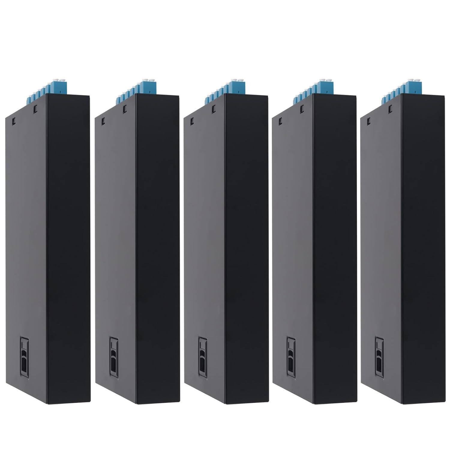 5-Pack LC-UPC 6 Duplex 12 Port Wall Mount Fiber Enclosure with Splice Tray Singl