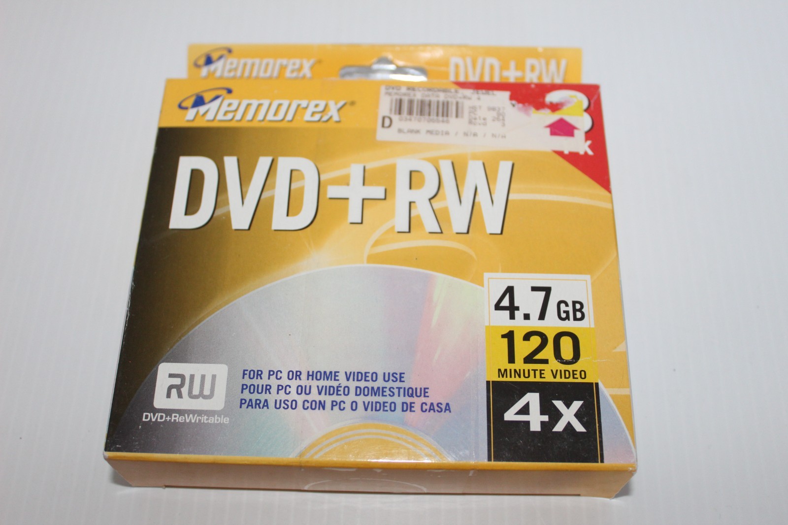 Memorex DVD RAM 4.7GB Single Side Rewritable Video Recording 120 Minute 3 Pack
