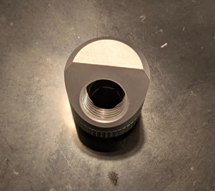 EKWB EK-Torque 45 Degree Angled Rotary Fitting, Satin Titanium
