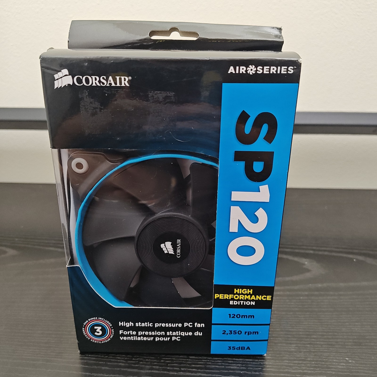 Corsair Air Series SP120 120mm Computer Case Fan 2350 RPM 62.74 CFM 3-Pin 