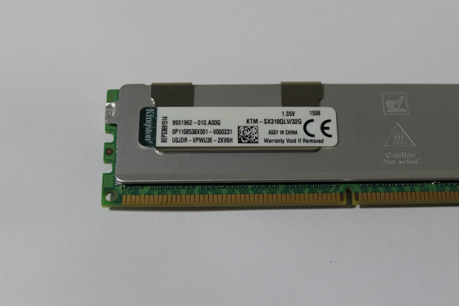 Kingston 64GB = 2x 32GB 4RX4 PC3L-8500 1066MHz 240Pin ECC REG Server Memory