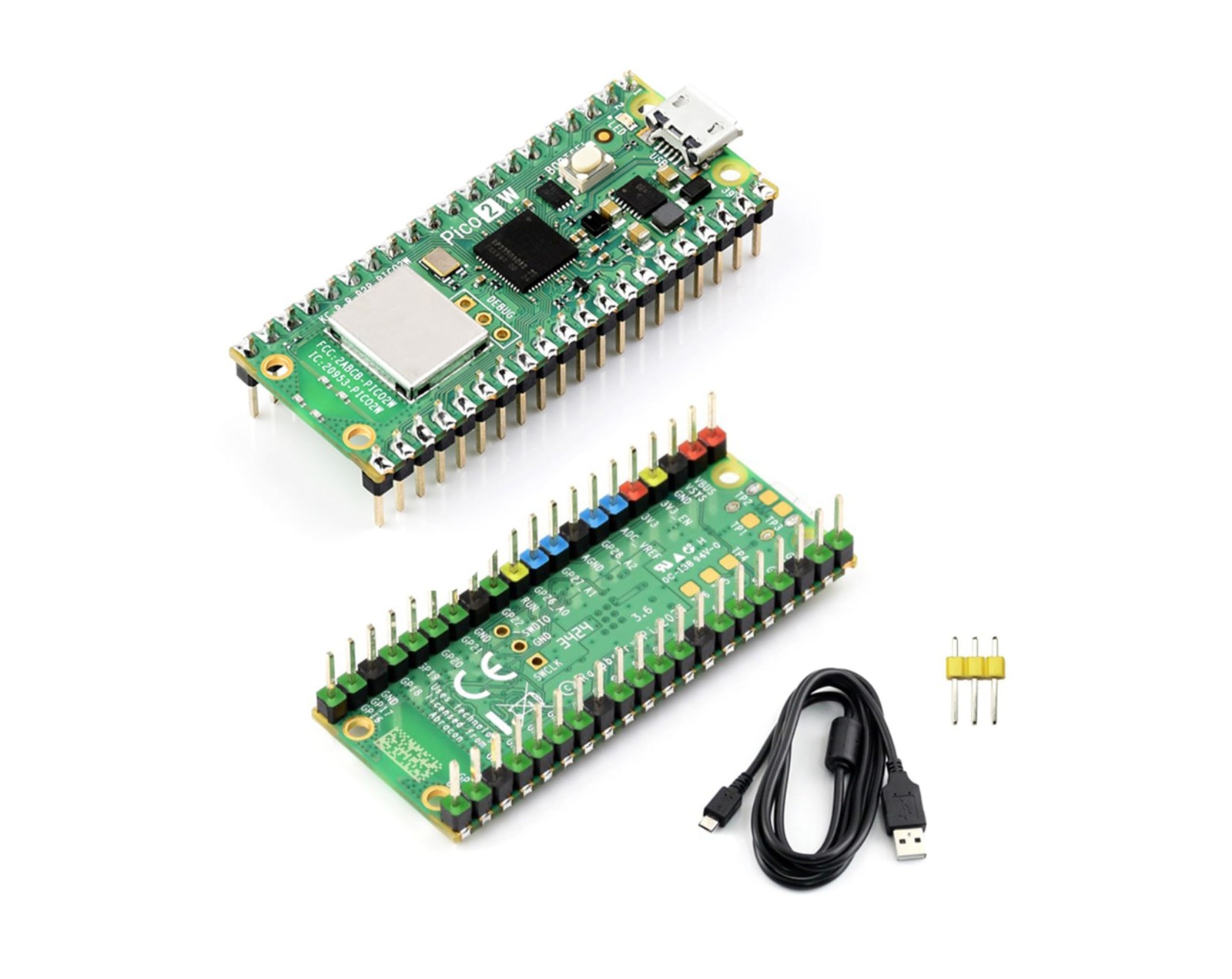 Pico 2 W with Color Pre-Soldered Header Compatible Raspberry Pi 2...