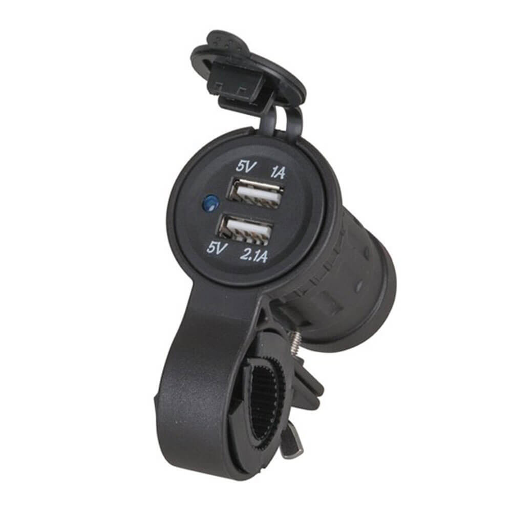 High Quality Converter 12V - 2xUSB Socket 5V 3.1A Bike/Motorcycle Mount IP65