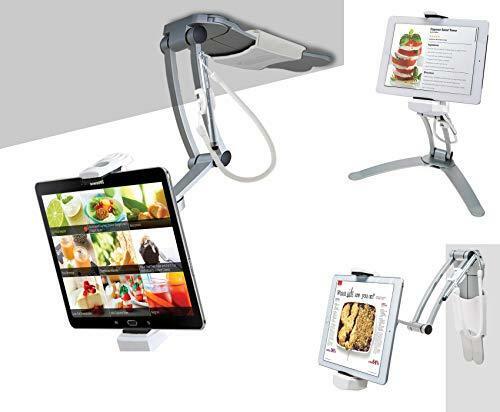 CTA Digital: 2-in-1 Kitchen Tablet Stand Wall/Desktop Mount W/Stylus for 7-13"