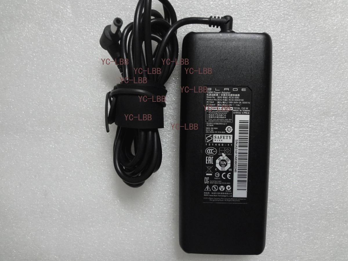 100%Original 150W For Razer Blade 19V 7.9A RZ09-0130 RC30-0083 OEM AC Adapter