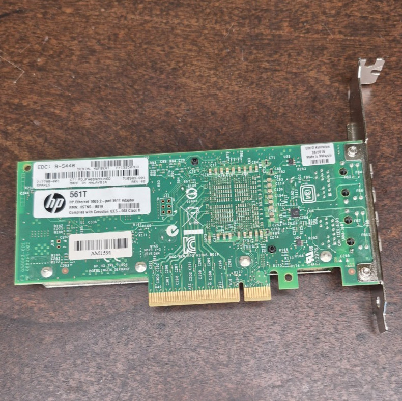 HP 561T 10GB Dual Port RJ-45 Network Adapter 716589-001 pulled from working unit