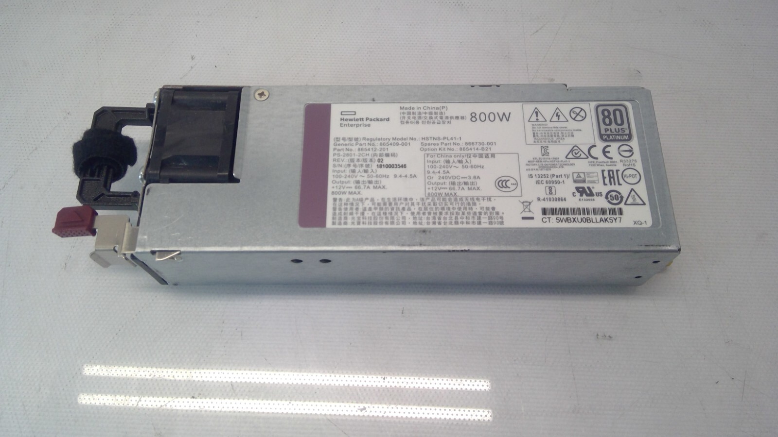 HP 800W PSU Netzteil HSTNS-PL41-1 HSTNS-PC41-1 HSTNS-PD41-1 866730-001