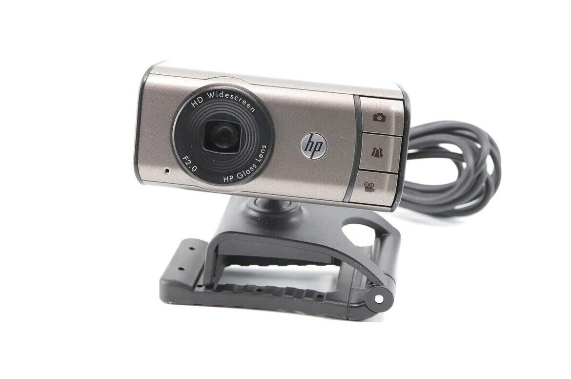 HP Webcam 3100 720p 5mp Hd Wide Screen F2.0 Glass Lens Cam with Clip/Mount